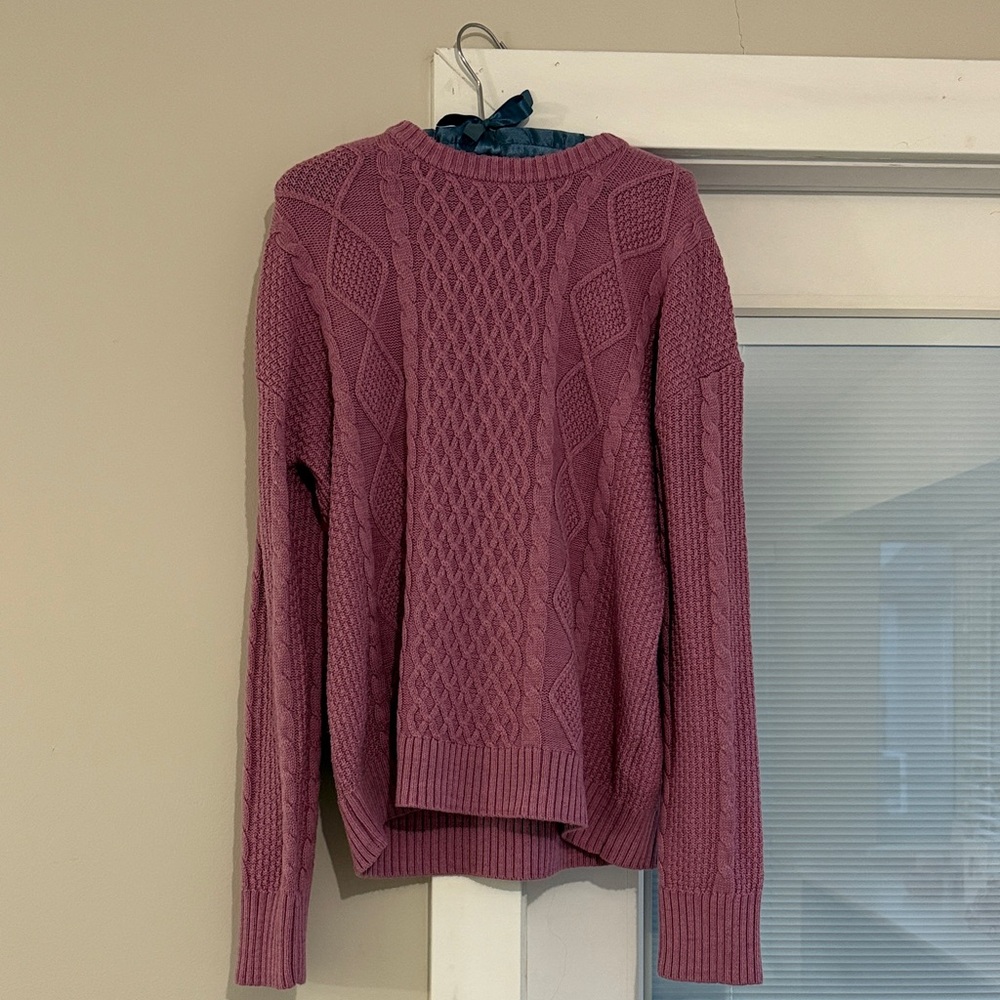 Kersh Women's Cable Knit Sweater - Mauve Pink